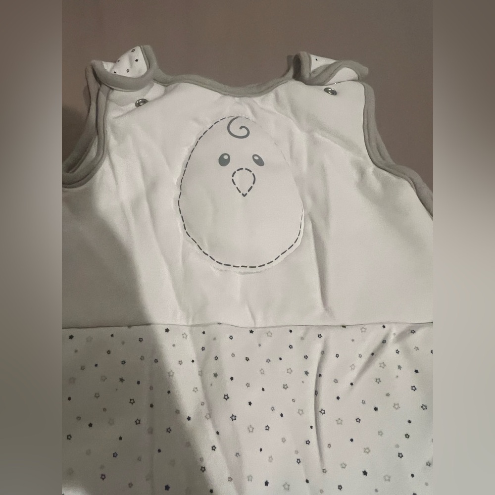 Nested Bean White Romper with Star Design